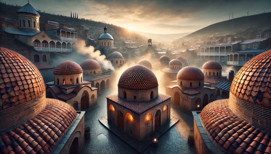 The image of the sulphur baths in Abanotubani