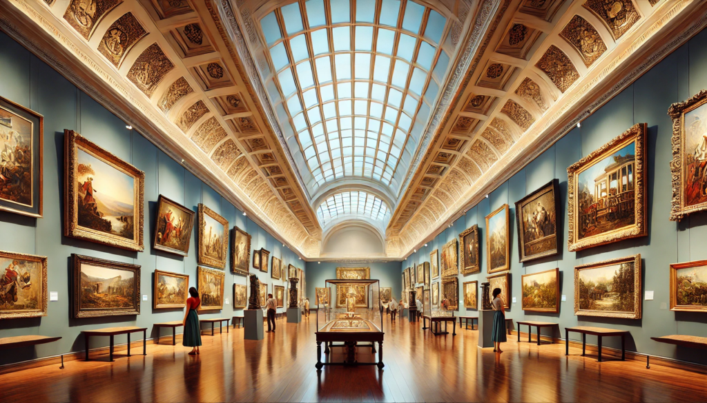 The image of the art gallery inside the Tbilisi Museum of Fine Arts